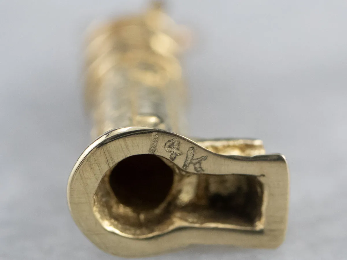 14K Gold Lighthouse Charm