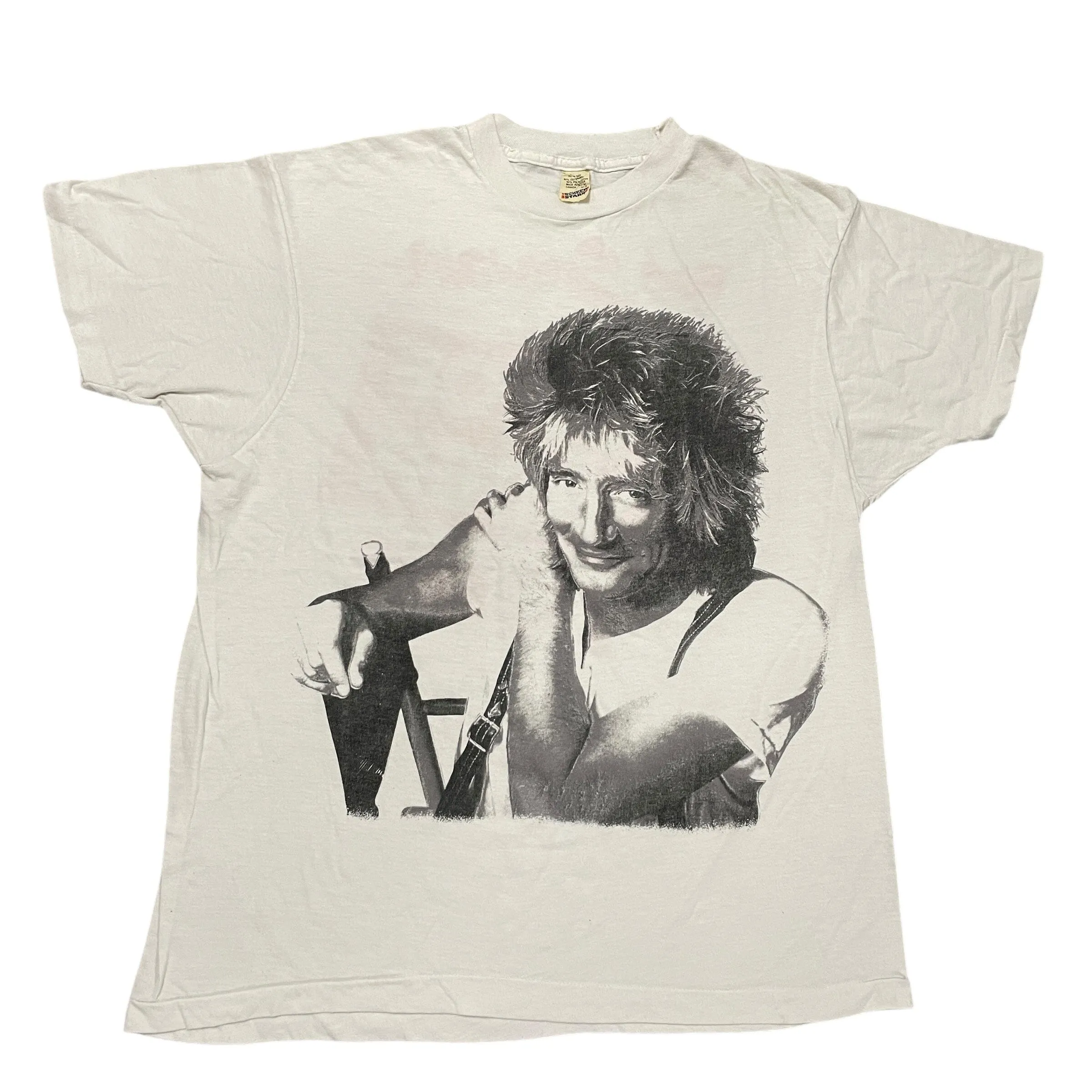 1988 Rod Stewart "Out of Order" Vintage 80s Band Tour T-Shirt Made in Canada S