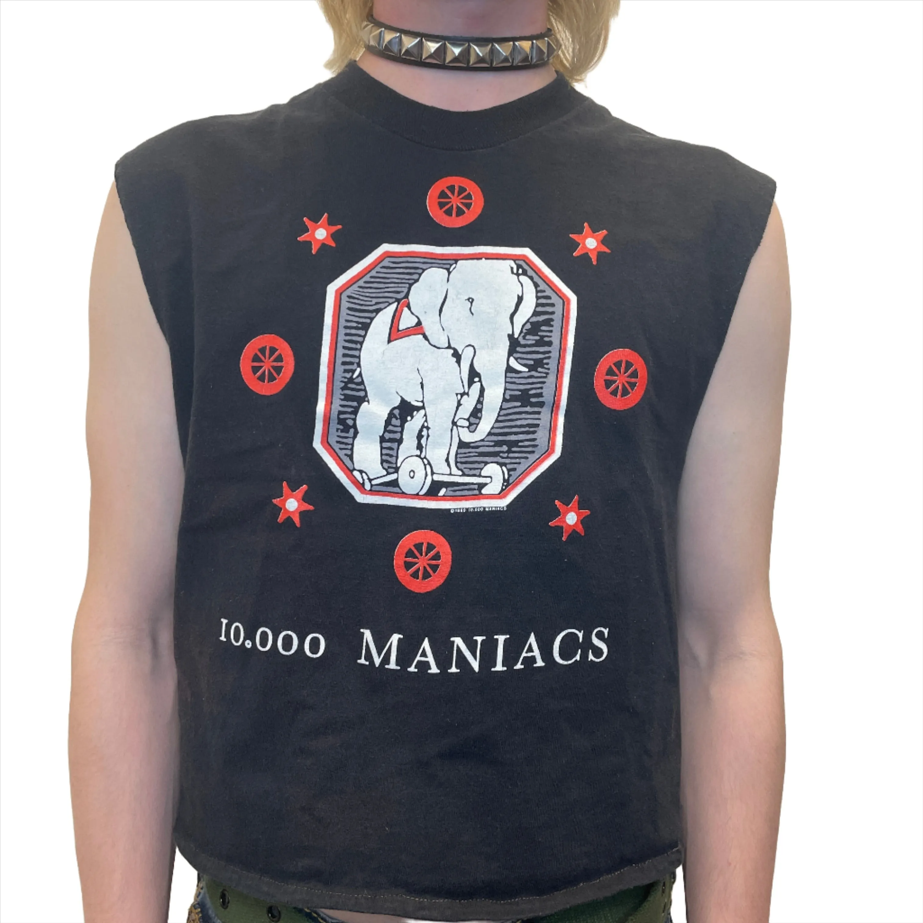 1989 10,000 Maniacs "Blind Man's Zoo" Tour Vintage Made In U.S.A. Single-Stitch Graphic Tank Tee Size L