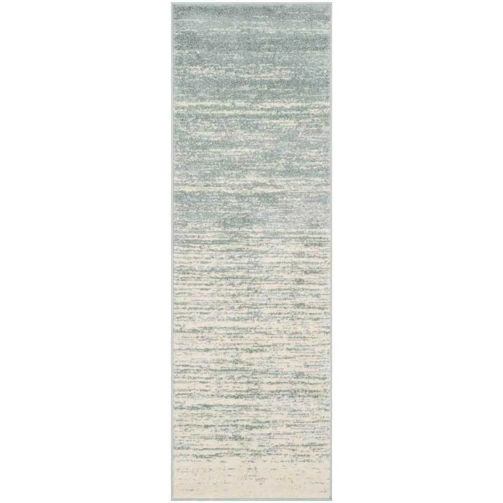 Adirondack Gradient Slate/Cream Runner Rug