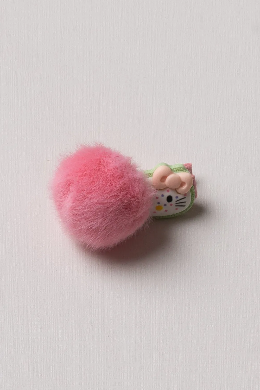 Adorable Kitty Pom-Pom Hair Clip for Kids