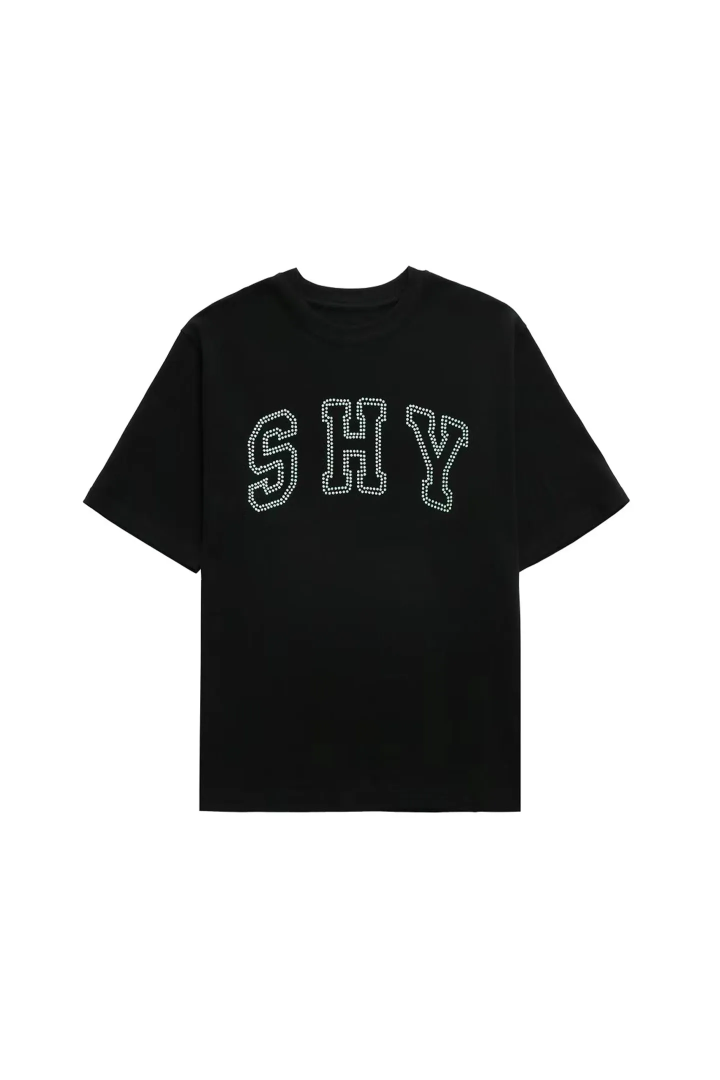 AINTSHY Black Rhinestone T-shirt