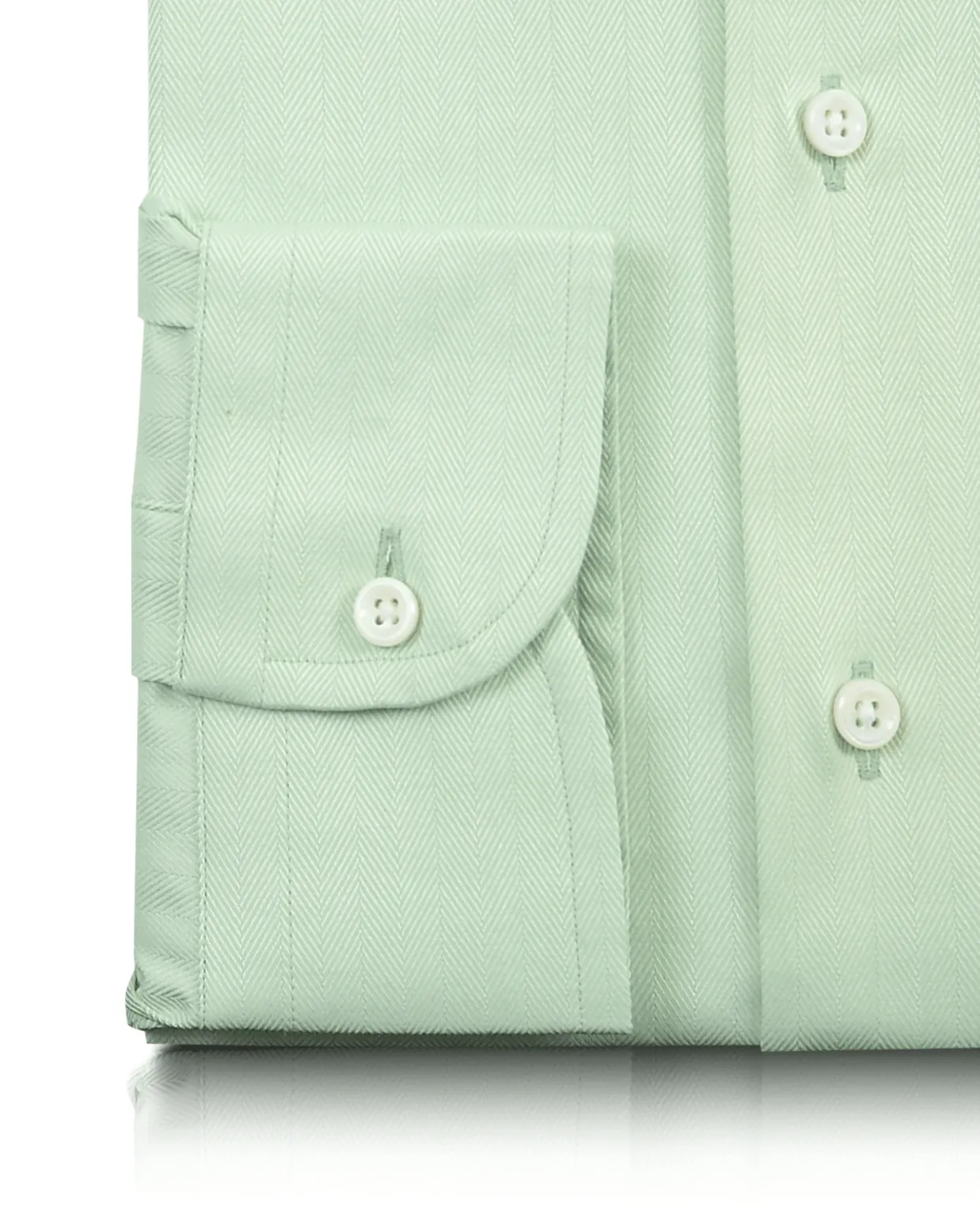 Aqua Green Herringbone Shirt