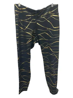 Athletic Capris By Nike Apparel In Black & Gold, Size: 3x