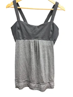 Athletic Tank Top By Lululemon In Black & Grey, Size: 12