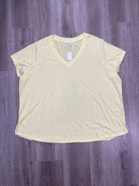 Athletic Top Short Sleeve By Athleta In Yellow, Size: 3x