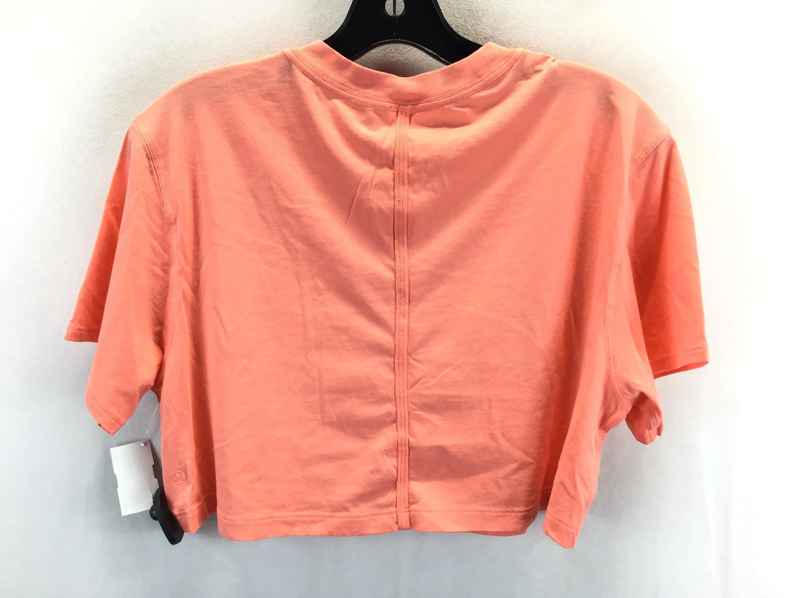 Athletic Top Short Sleeve By Lululemon In Orange, Size: S