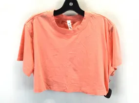 Athletic Top Short Sleeve By Lululemon In Orange, Size: S