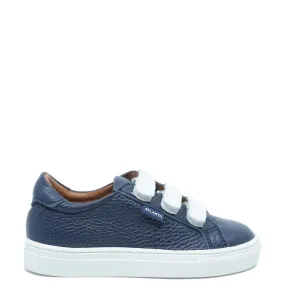 Atlanta Mocassin Navy Grain Triple Velcro Sneaker