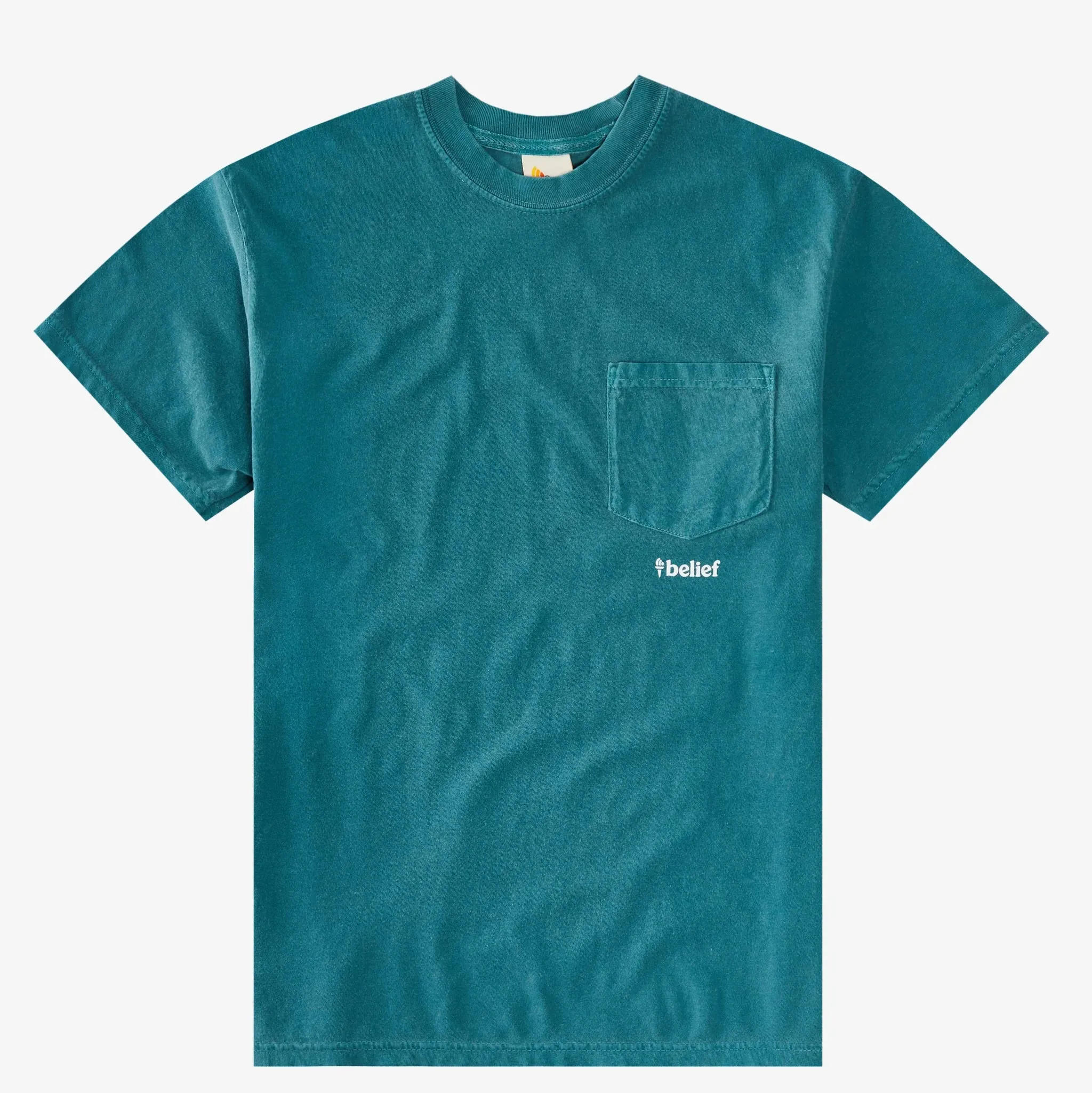 Belief NYC Logo Pocket S/S Tee Emerald