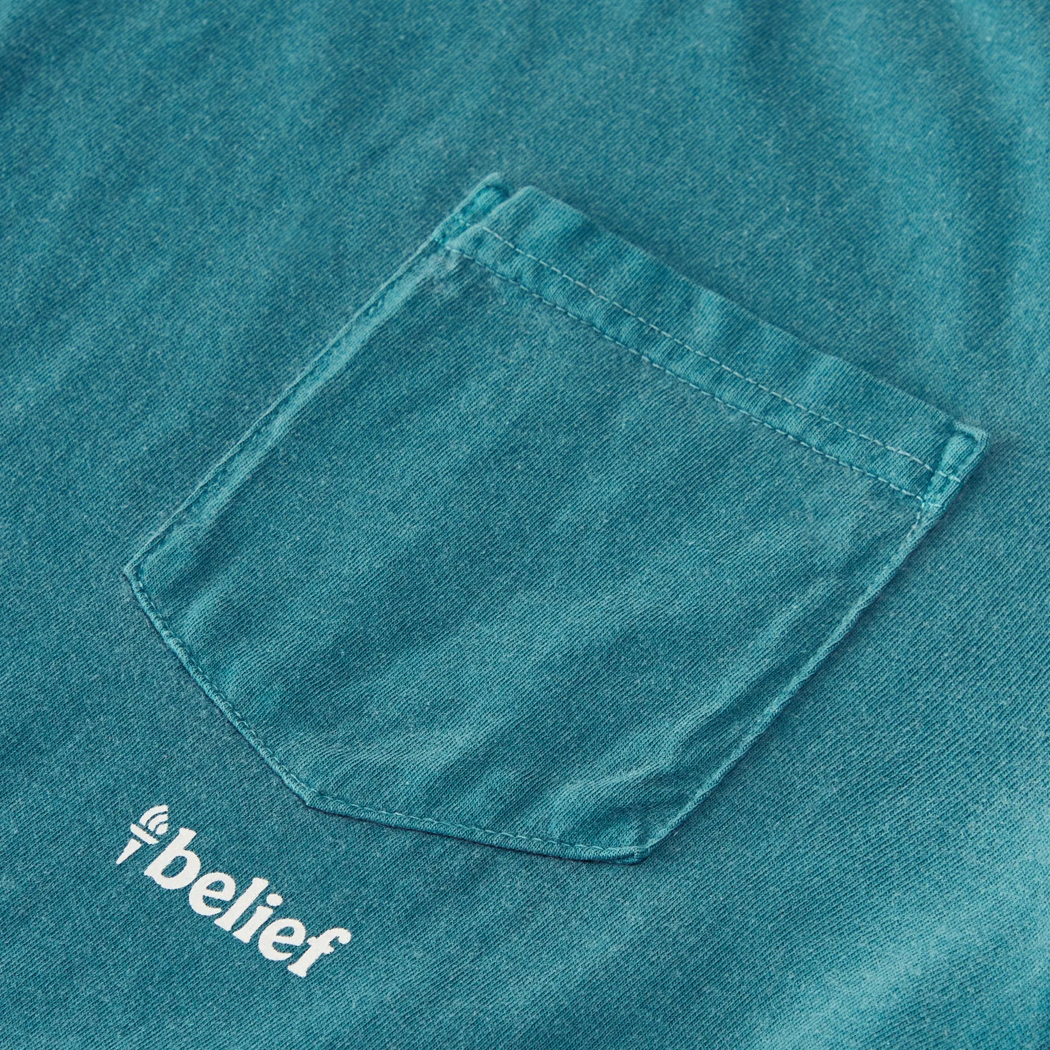 Belief NYC Logo Pocket S/S Tee Emerald