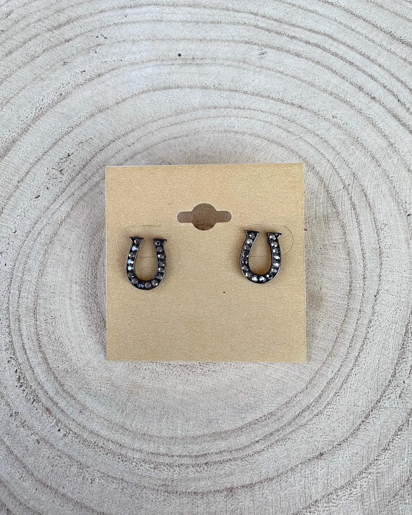 Black Horseshoe studs