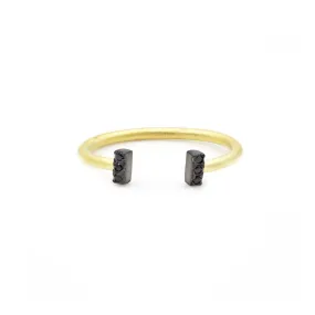 Black Stone Bar Ring