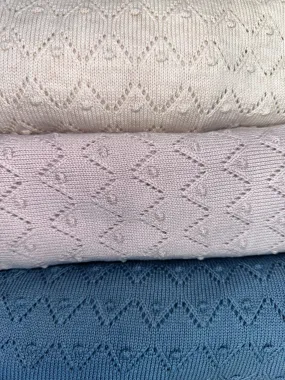 blanket crochet - blue