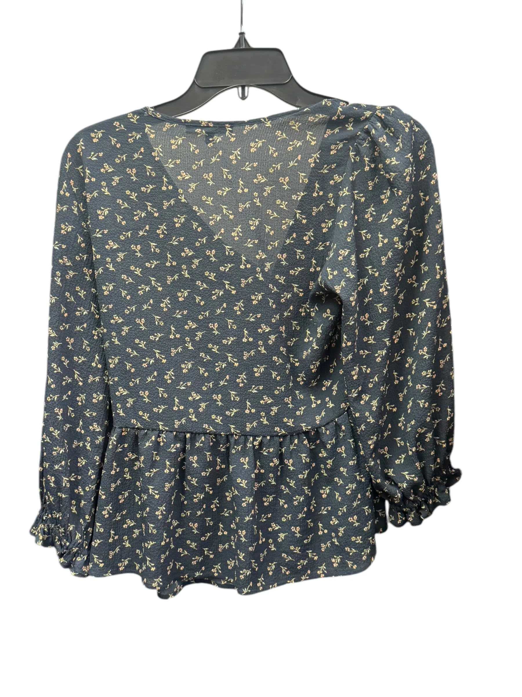 Blouse 3/4 Sleeve By Madewell In Navy, Size: S