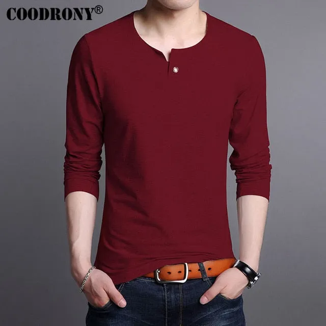 COODRONY Pure Cotton T Shirt Men