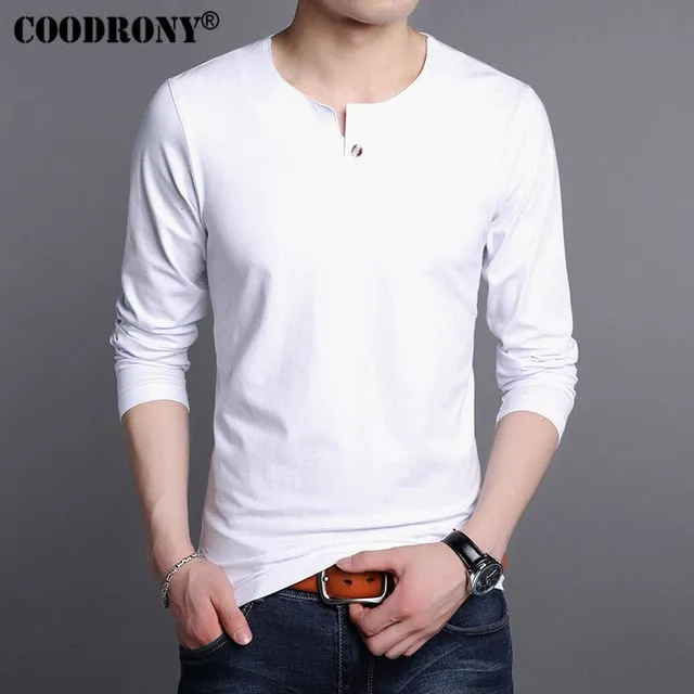 COODRONY Pure Cotton T Shirt Men