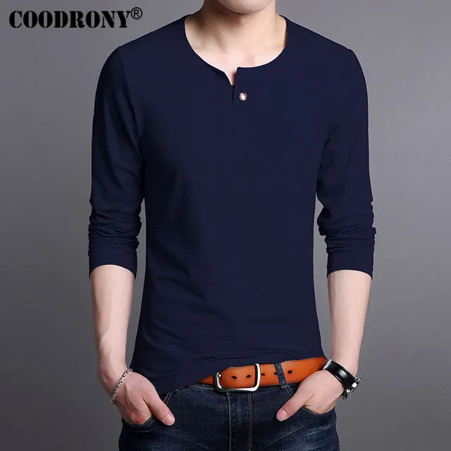 COODRONY Pure Cotton T Shirt Men