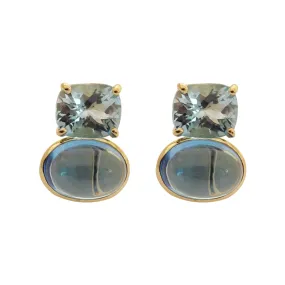 EARRINGS - BLUE TOPAZ IN 18K GOLD