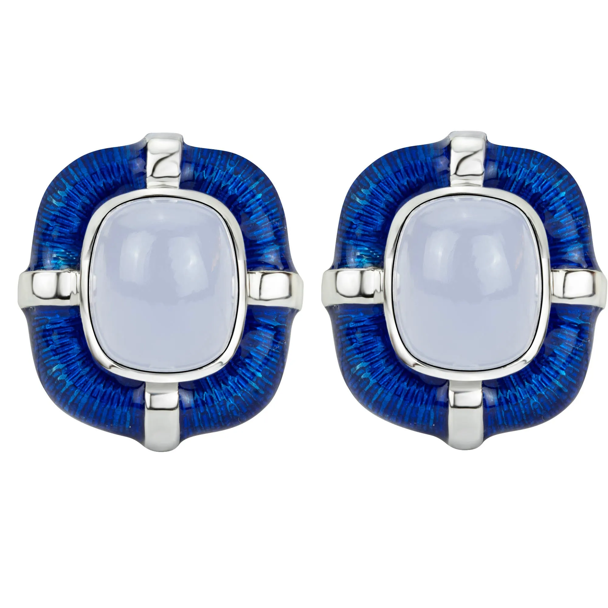 Earrings - Chalcedony (enamel)