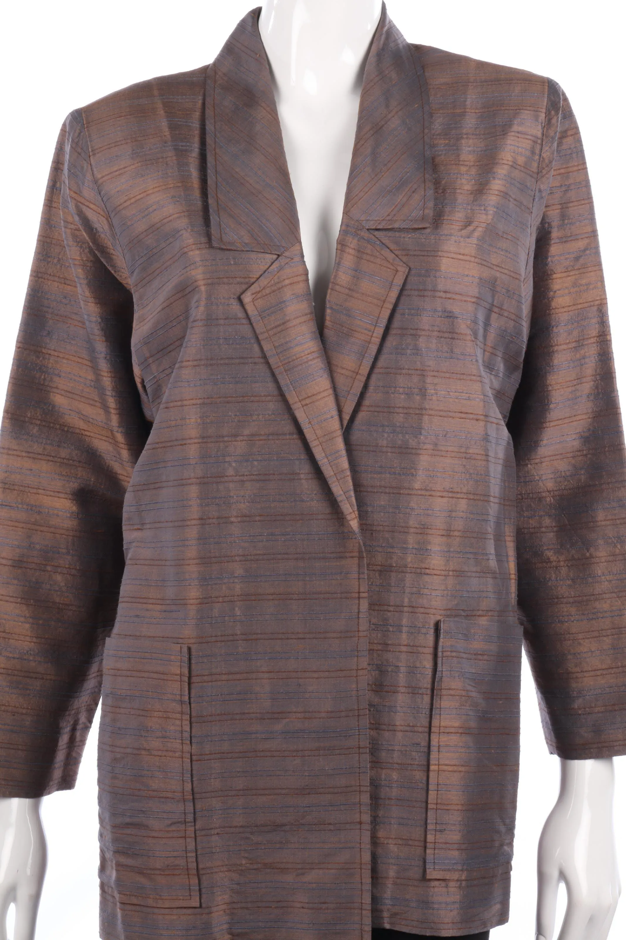 Exotic Siam Pure Silk Blazer Bronze Size S/M