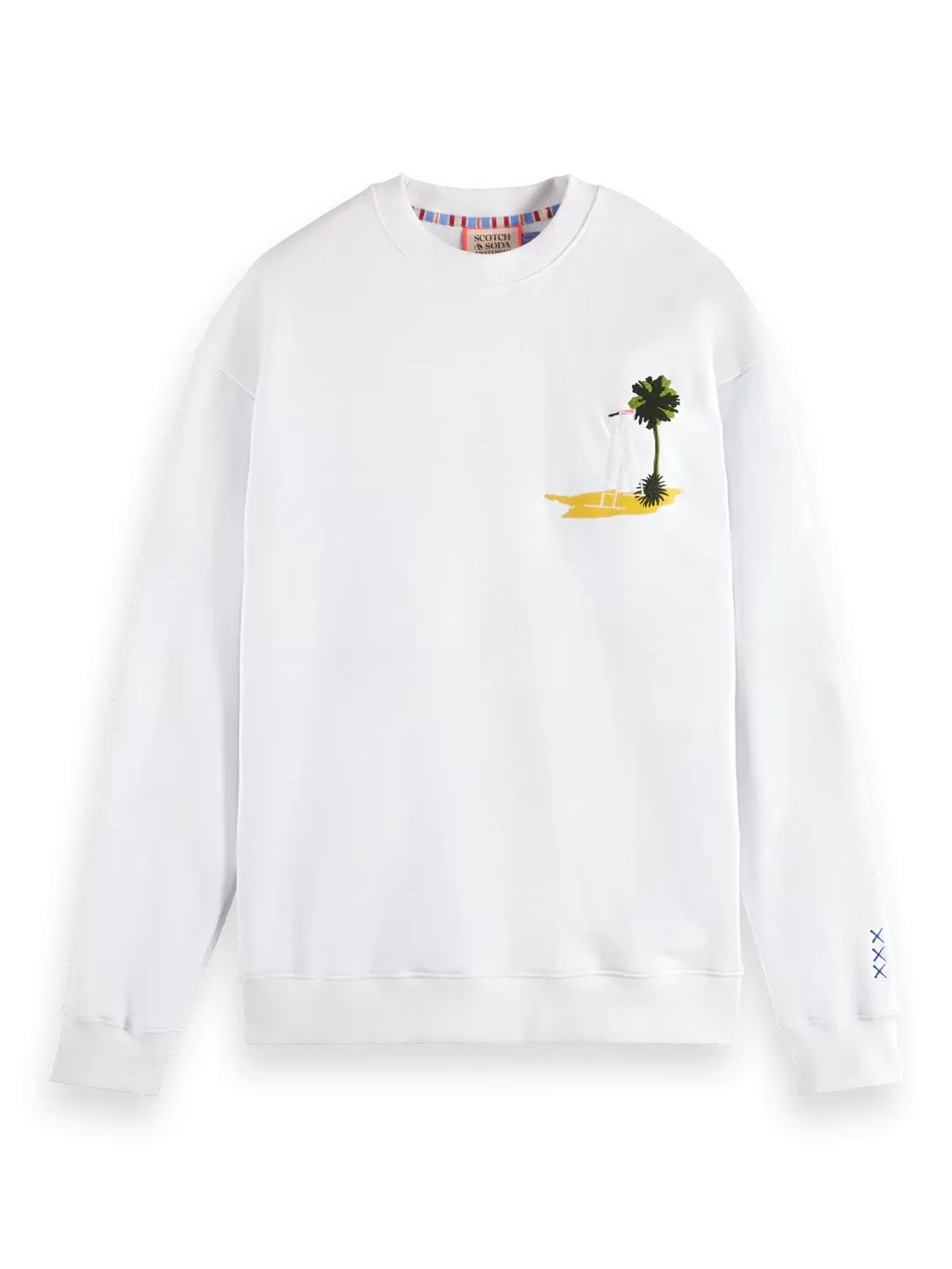 Garment Dye Artwork Sweatshirt (White) - S1723160006