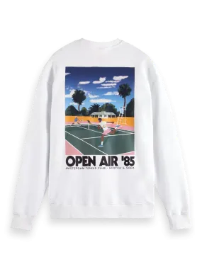 Garment Dye Artwork Sweatshirt (White) - S1723160006