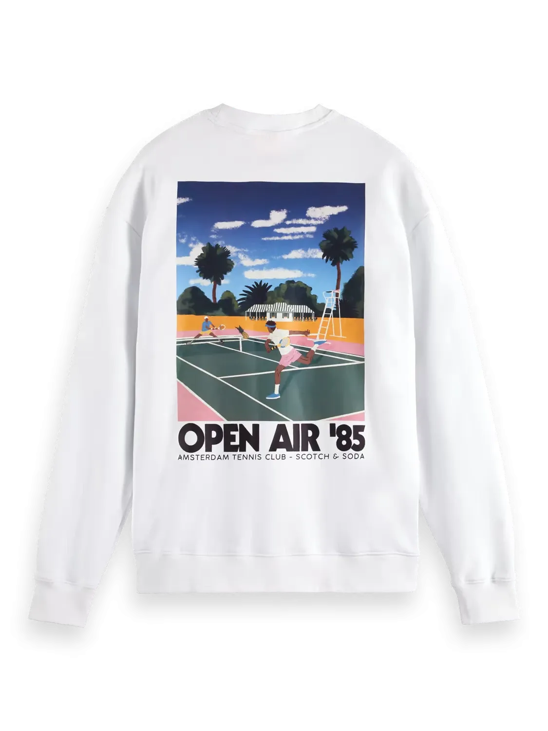 Garment Dye Artwork Sweatshirt (White) - S1723160006