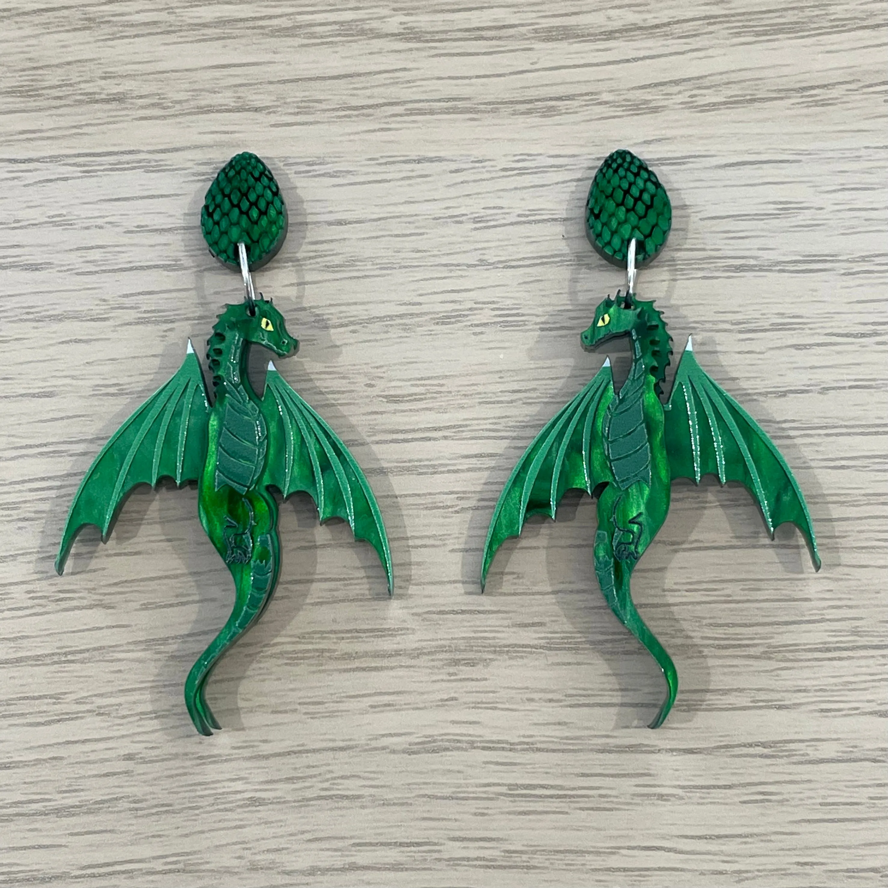 Green Dragon - earrings