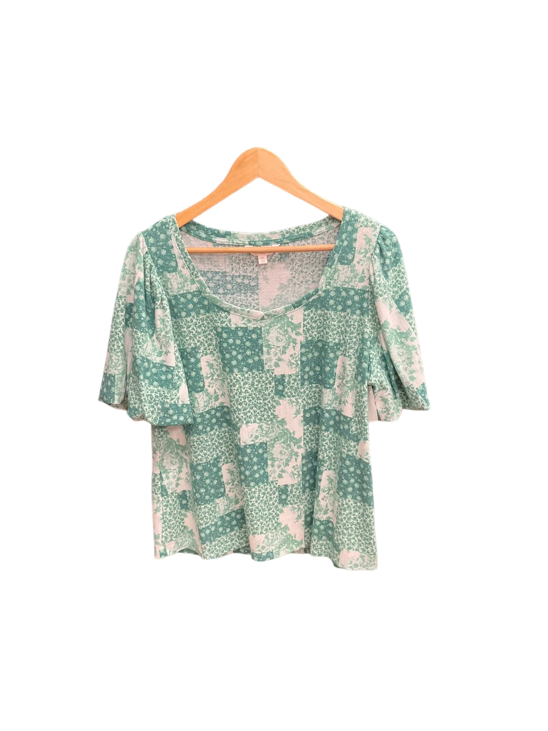 Green Top Short Sleeve Lc Lauren Conrad, Size Xl