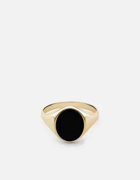 Heritage Ring, Gold Vermeil/Black