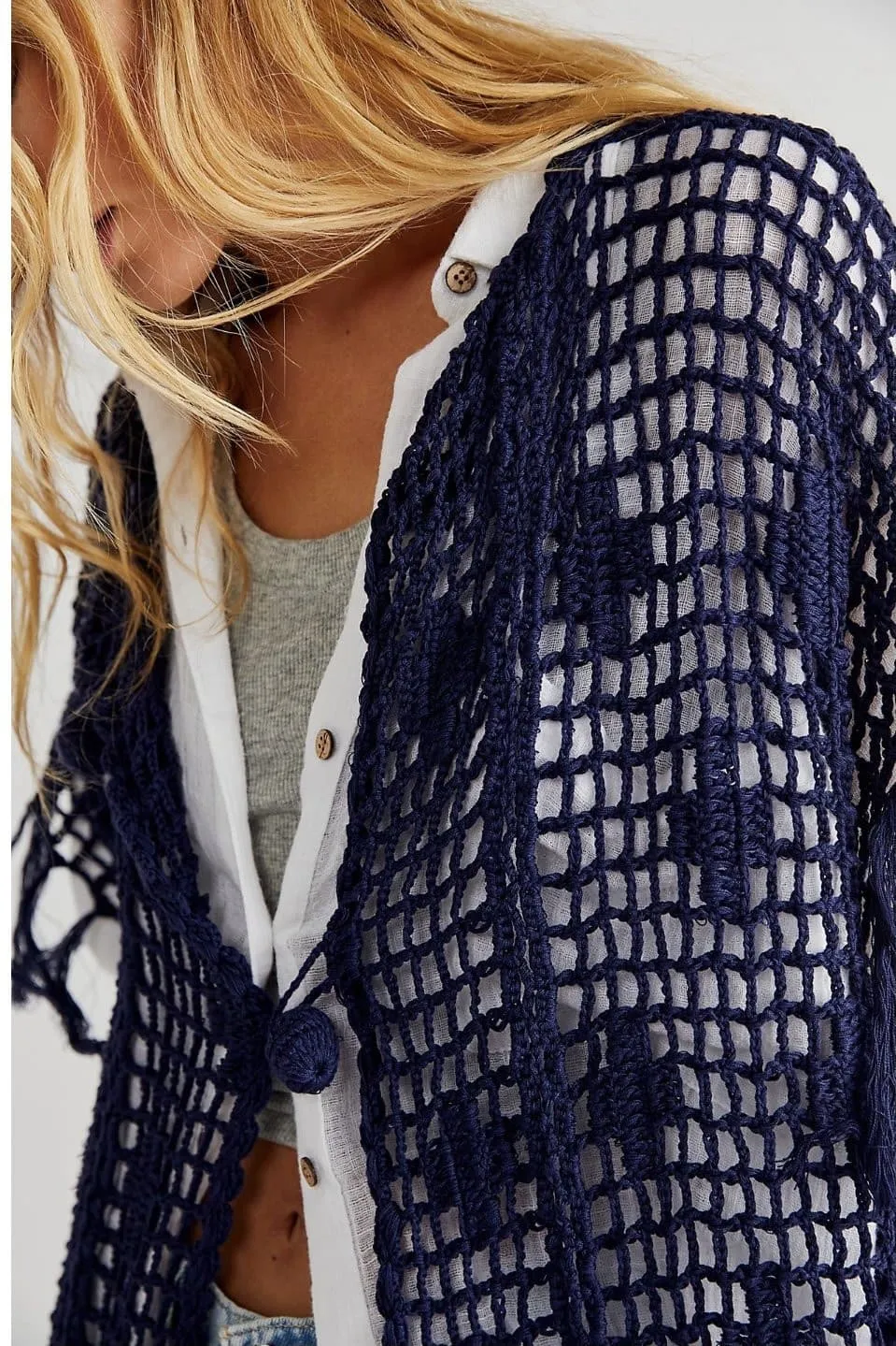 HIDDEN COVE CROCHET KIMONO X FREE PEOPLE