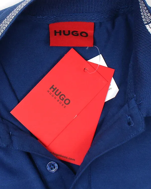 HO - Men 'Blue' Boss Cotton Pique Polo With Contrast Logo HO888