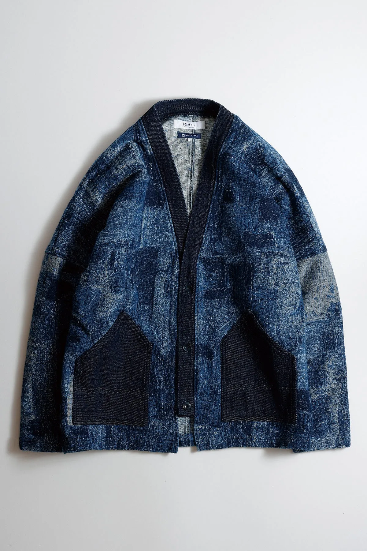 JACQUARD BORO CARDIGAN RINSE