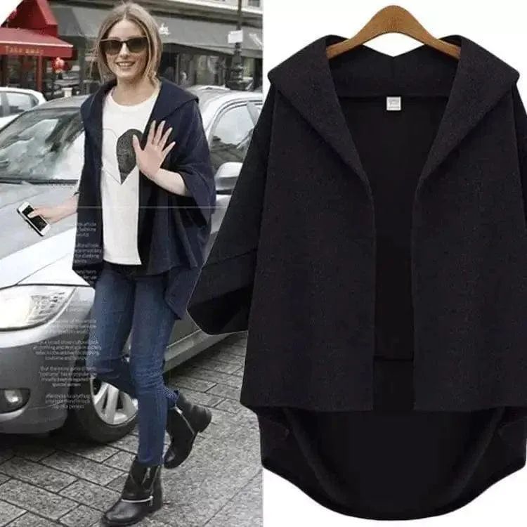 Ladies Fashion Woolen Three-quarter Sleeve Jacket