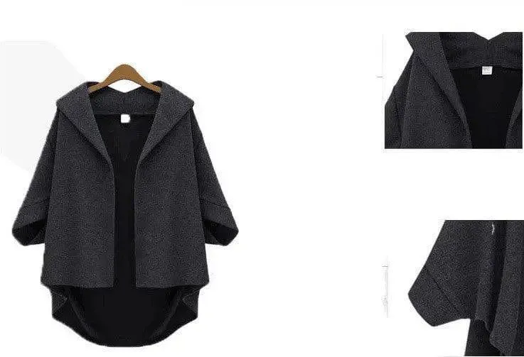 Ladies Fashion Woolen Three-quarter Sleeve Jacket