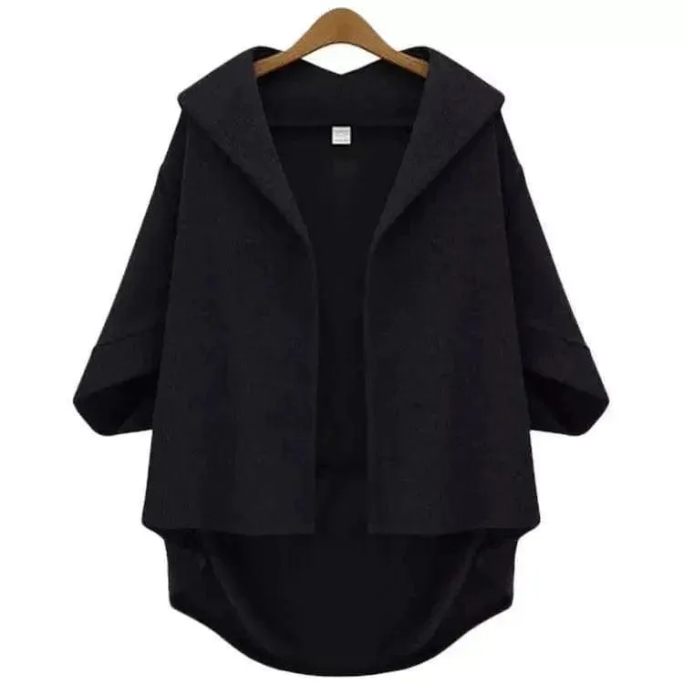 Ladies Fashion Woolen Three-quarter Sleeve Jacket