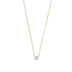 Le Marais Garance 14 karat gold necklace with zirconia stone