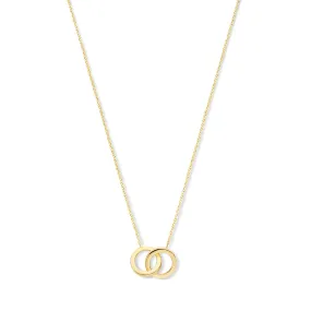 Le Marais Zoë 14 karat gold necklace with two rings