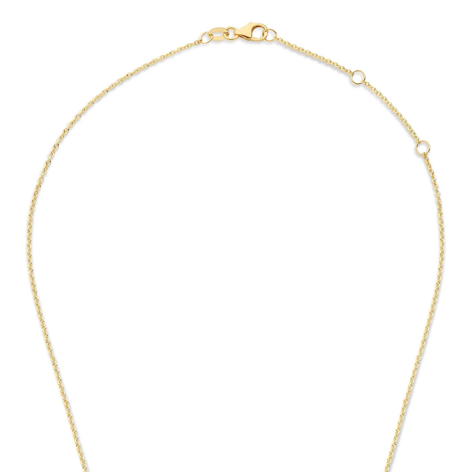 Le Marais Zoë 14 karat gold necklace with two rings