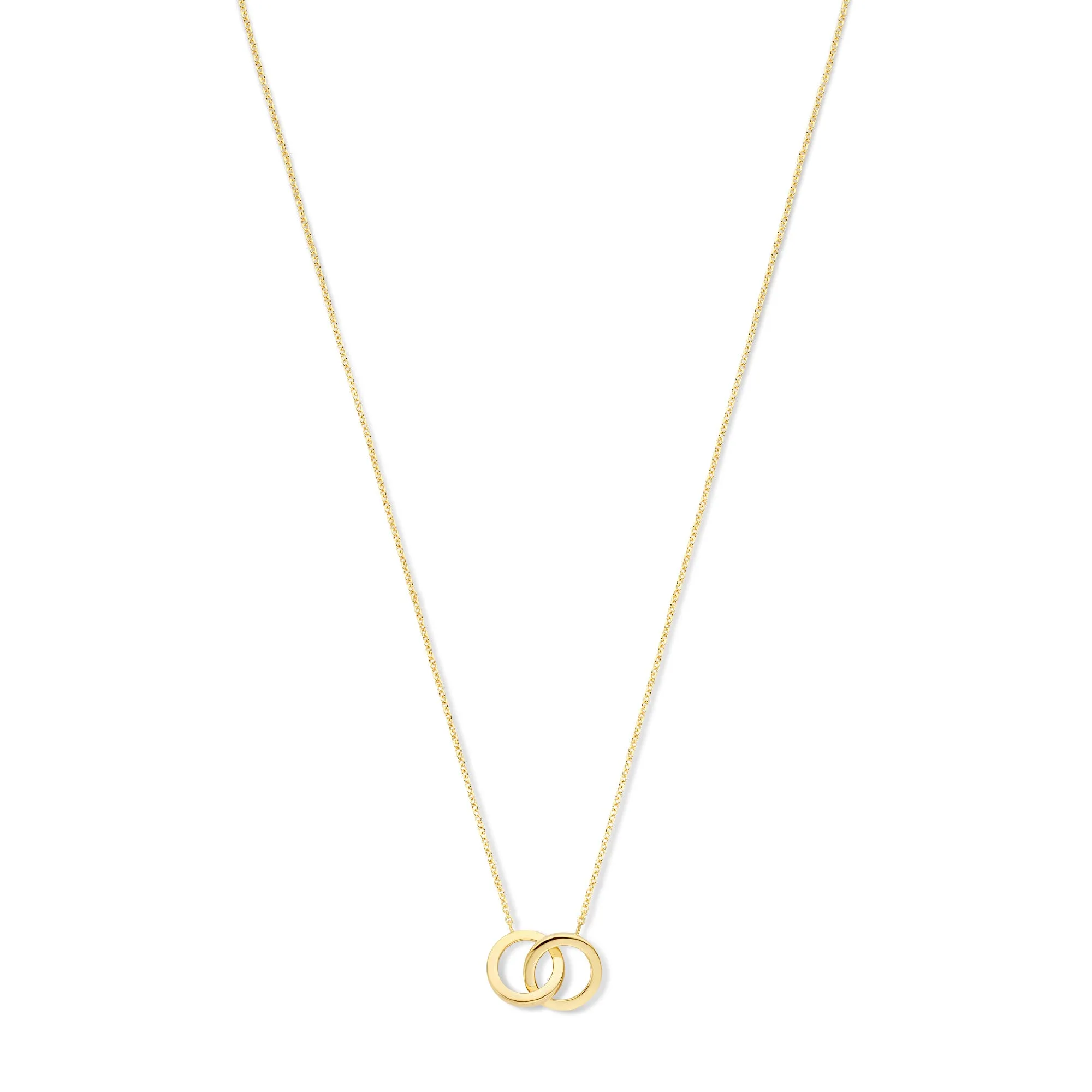 Le Marais Zoë 14 karat gold necklace with two rings