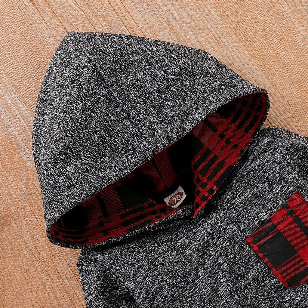 LovelyRLovely Baby Long Sleeve Plaid Sweater Set