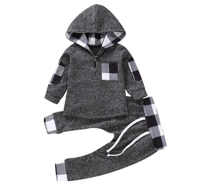 LovelyRLovely Baby Long Sleeve Plaid Sweater Set