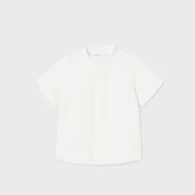 Mayoral Toddler Boy Mao Collar Linen Ceremony Shirt