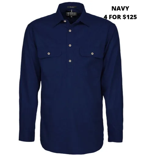 MENS - PILBARA CLOSED FRONT WORKSHIRT