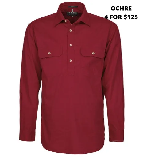 MENS - PILBARA CLOSED FRONT WORKSHIRT