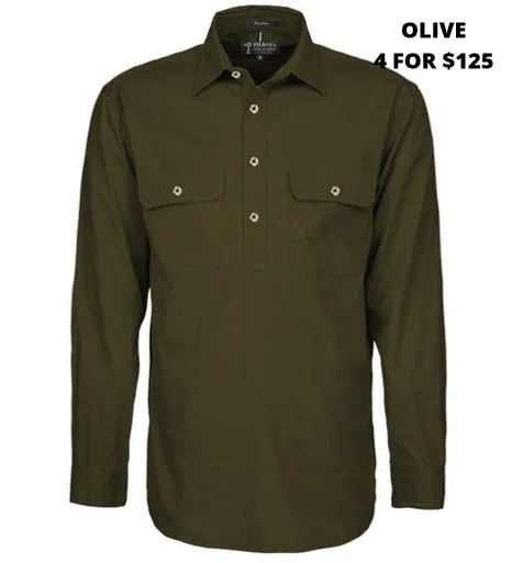 MENS - PILBARA CLOSED FRONT WORKSHIRT