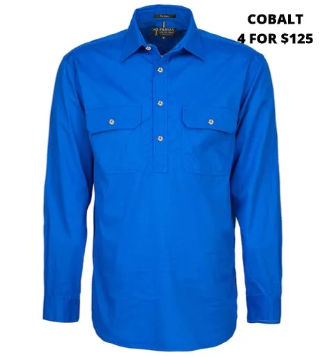 MENS - PILBARA CLOSED FRONT WORKSHIRT