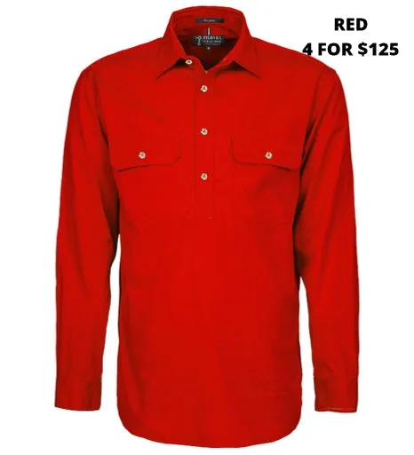 MENS - PILBARA CLOSED FRONT WORKSHIRT