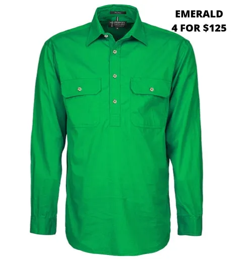 MENS - PILBARA CLOSED FRONT WORKSHIRT